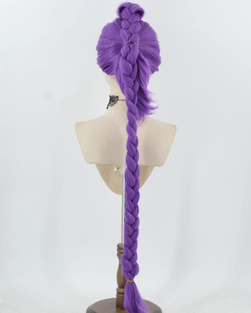KPop Demon Hunters Rumi Purple Braided Synthetic Wig HW725
