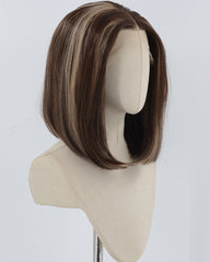 Black Skunk Stripe Bob Synthetic Lace Front Wig WW851