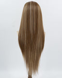Brown Skunk Stripe Blonde Synthetic Lace Front Wig WW1004