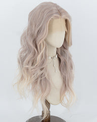 Soft Champagne Blonde Wavy Synthetic Lace Front Wig WW1084