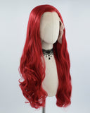 Red Wavy Synthetic Lace Front Wig WW310