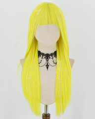 Yellow Tinsel Synthetic Wig HW847