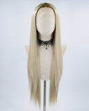 30 Inch Ombre Ash Blonde Synthetic Lace Front Wig WT228