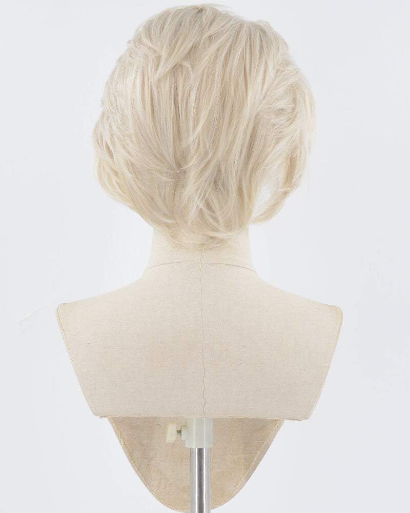 White Blonde Short Synthetic Lace Front Wig MW014