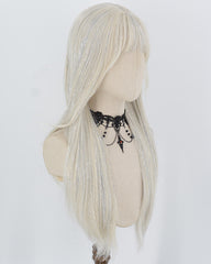 Platinum Blonde Tinsel Synthetic Wig HW848