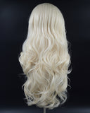 Ash Blonde Long Wavy Synthetic Lace Front Wig WT227