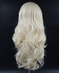 Ash Blonde Long Wavy Synthetic Lace Front Wig WT227