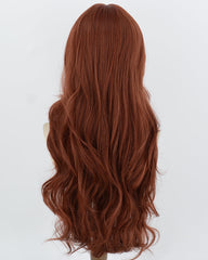 Auburn Brown Long Wavy Synthetic Wig HW851