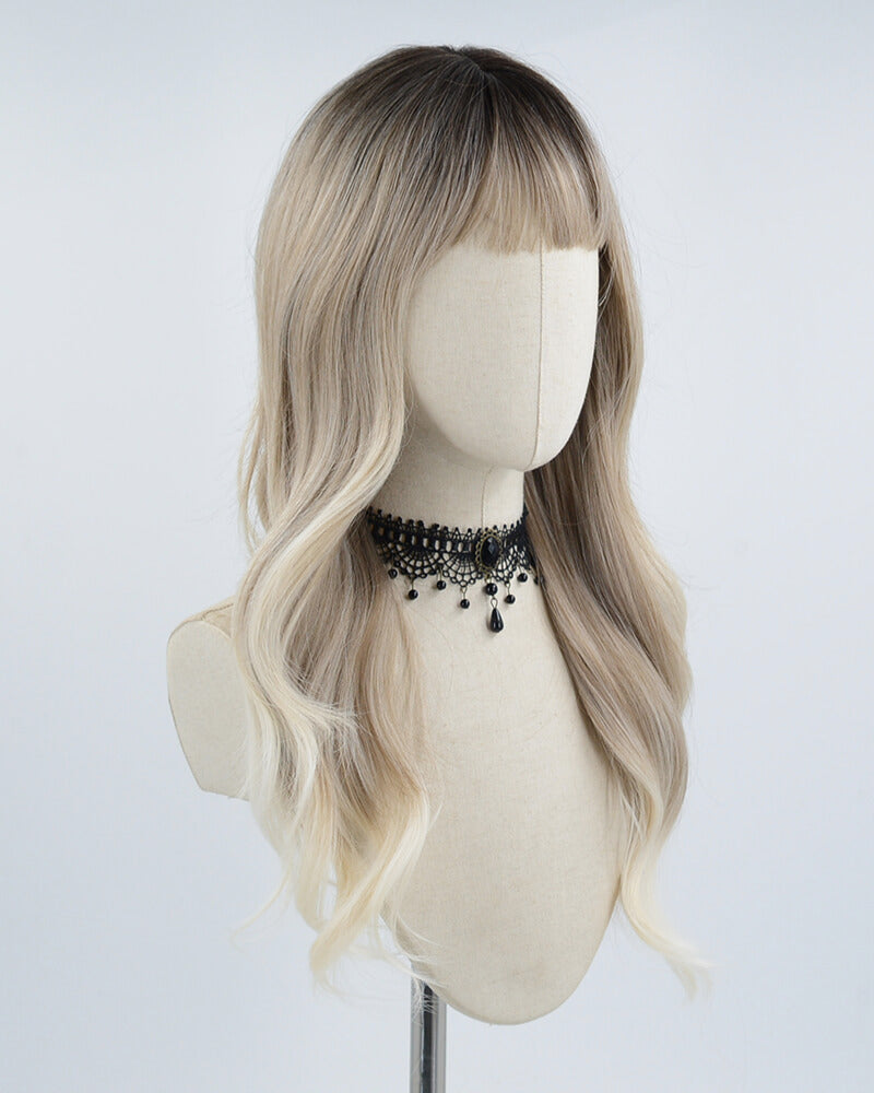 Grey Blonde Ombre Synthetic Wig HW257
