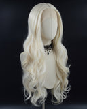 Ash Blonde Long Wavy Synthetic Lace Front Wig WT227