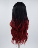 Black Ombre Red Synthetic Wig HW236