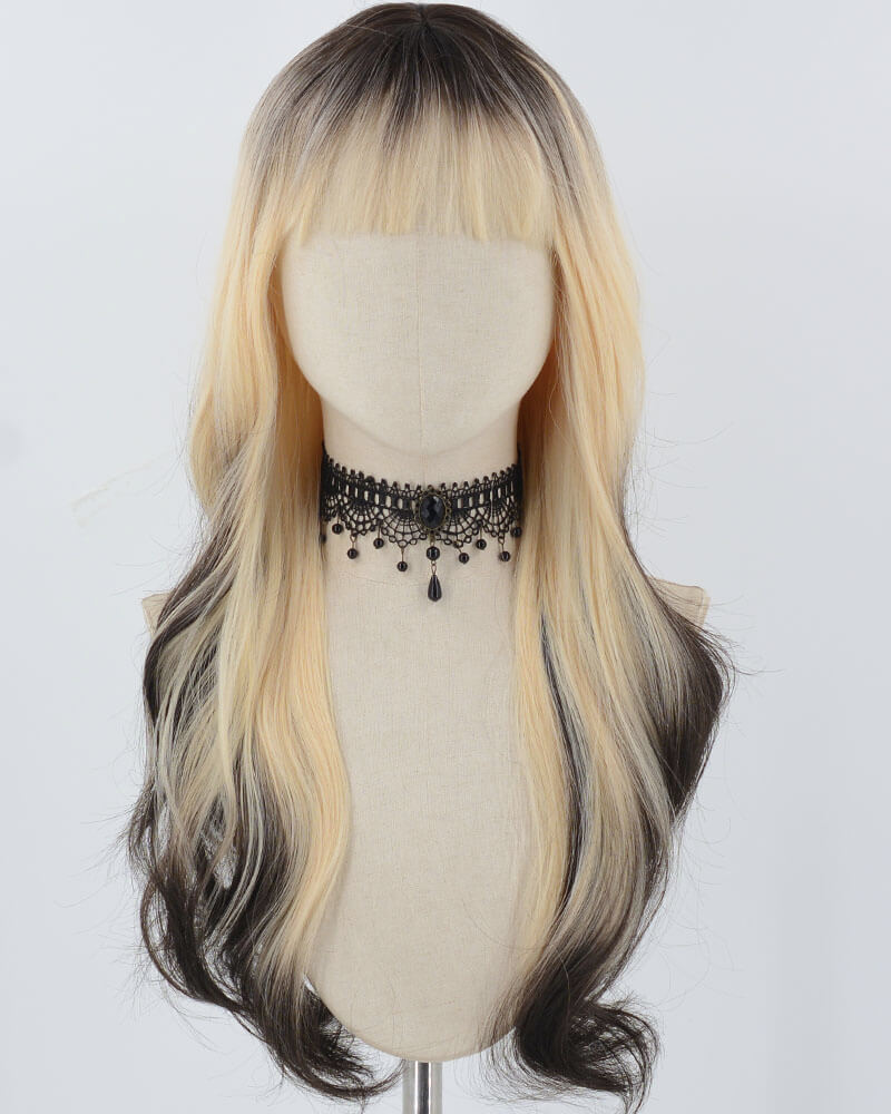 Black Ombre Blonde Synthetic Wig HW634