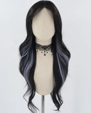 Black Blue Grey Synthetic Wig HW615