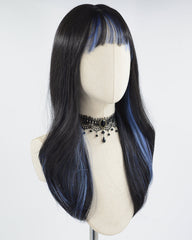 Blue Black Synthetic Wig HW433
