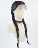 Black Braid Synthetic Lace Front Wig WT069