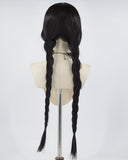 Long Black Braid Synthetic Wig HW351