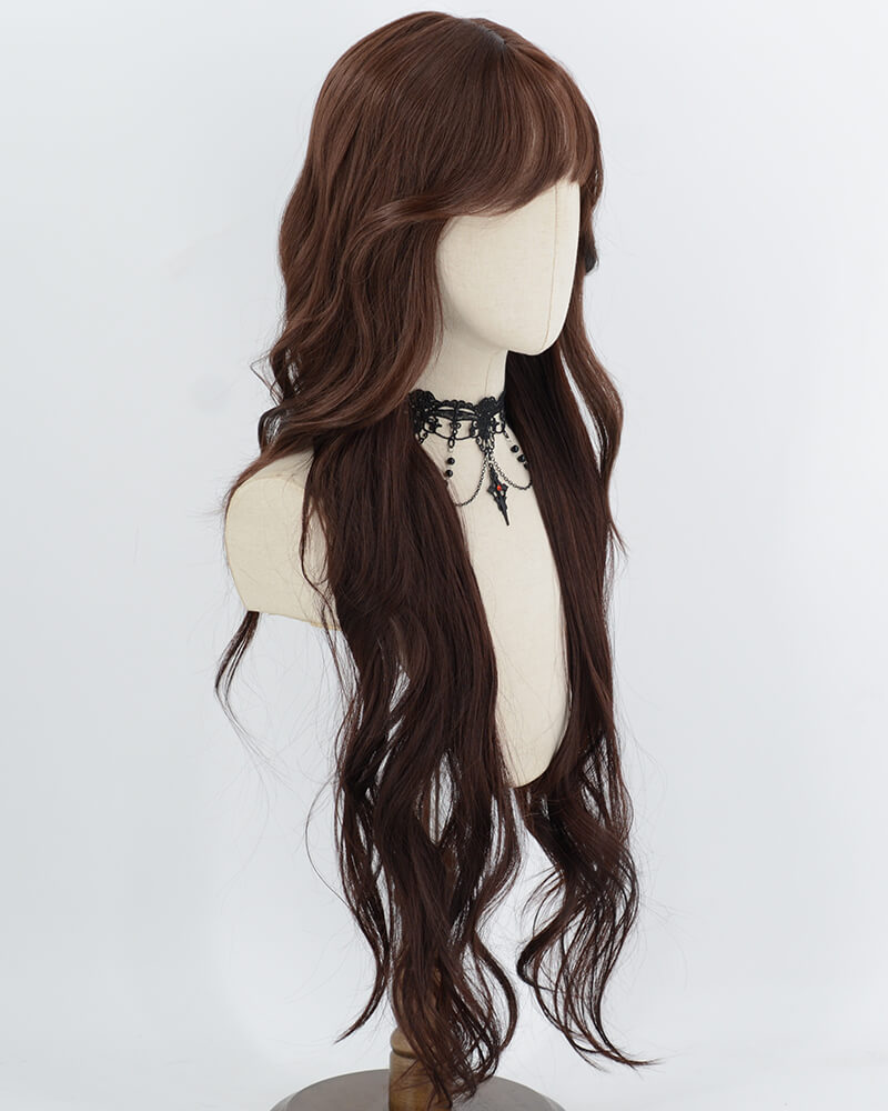 30Inch Long Brown Synthetic Wig HW890