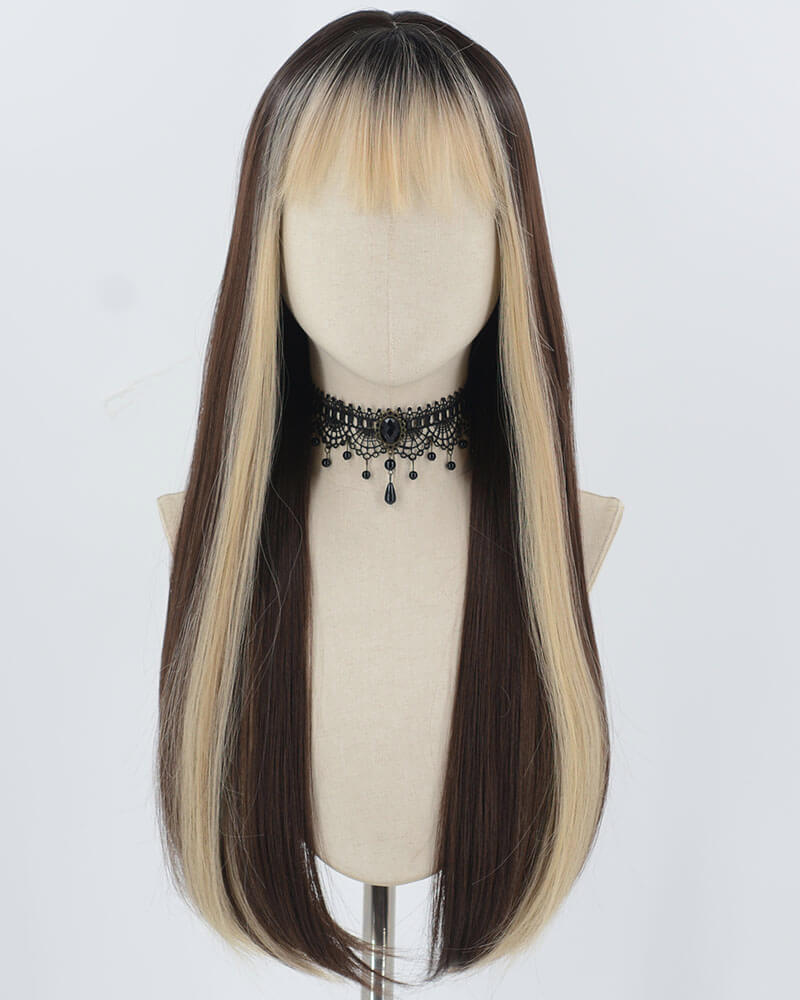 Blonde Brown Synthetic Wig HW652
