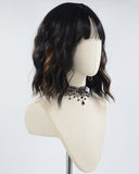 Black Brown Short Curly Synthetic Wig HW413