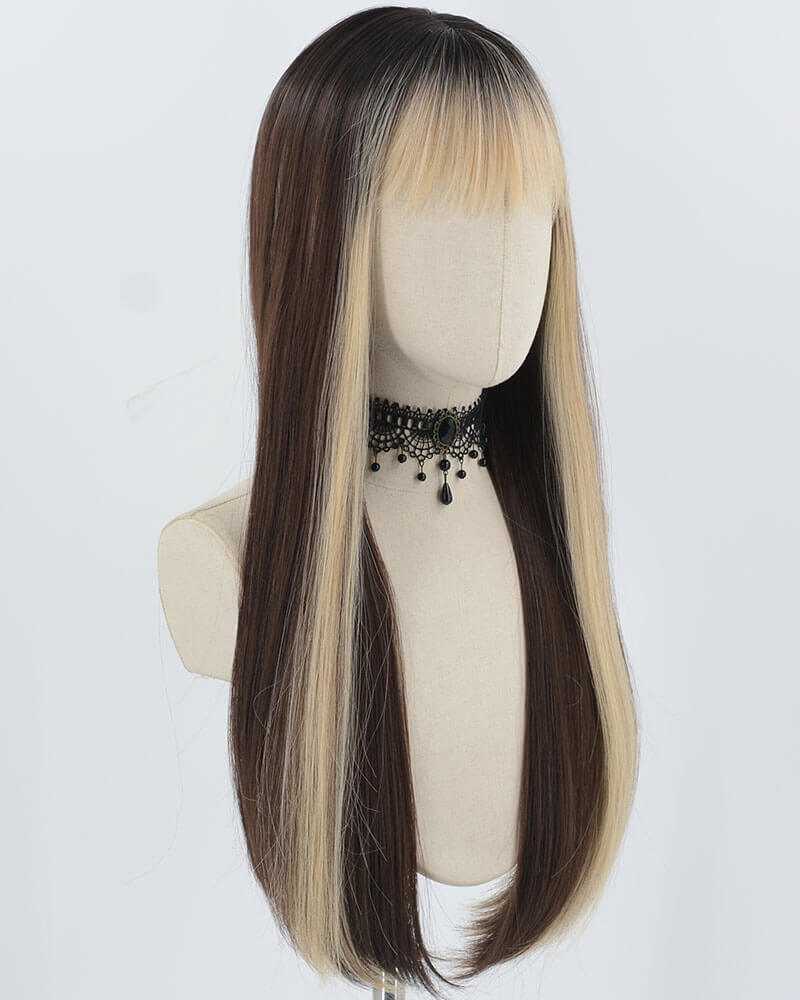 Blonde Brown Synthetic Wig HW652