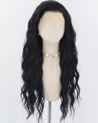 Black Wavy Synthetic Lace Front Wig WW008