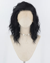 Black Curly Short Synthetic Lace Front Wig WW954