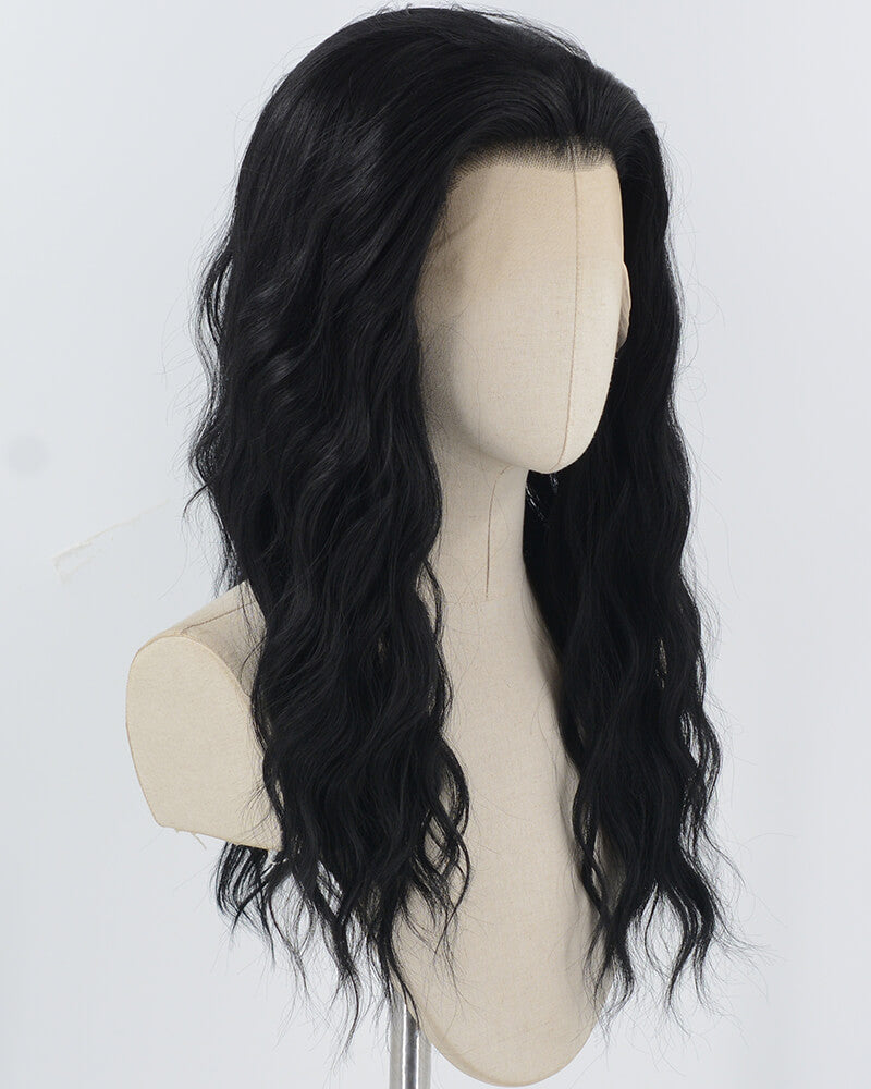 Curly Black Synthetic lace Front Wig WW298
