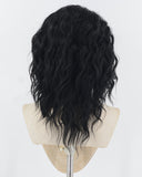 Black Curly Short Synthetic Lace Front Wig WW954