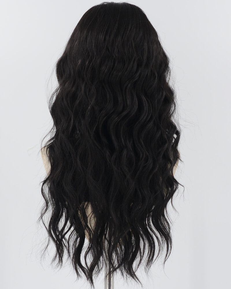 Long Black Curly Synthetic Wig HW577