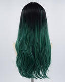 Black Green Synthetic wig HW272