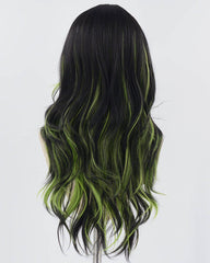 Green Black Synthetic Wig HW549