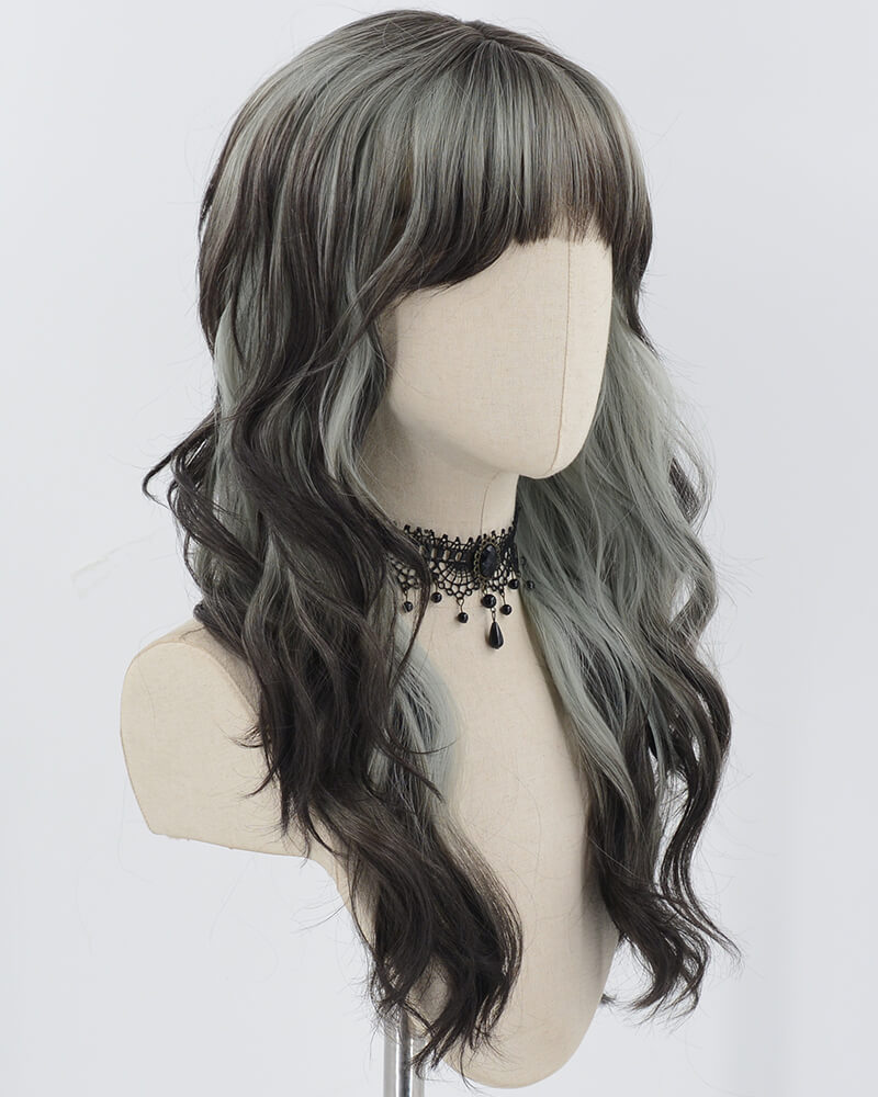 Black Ombre Wavy Synthetic Wig HW587