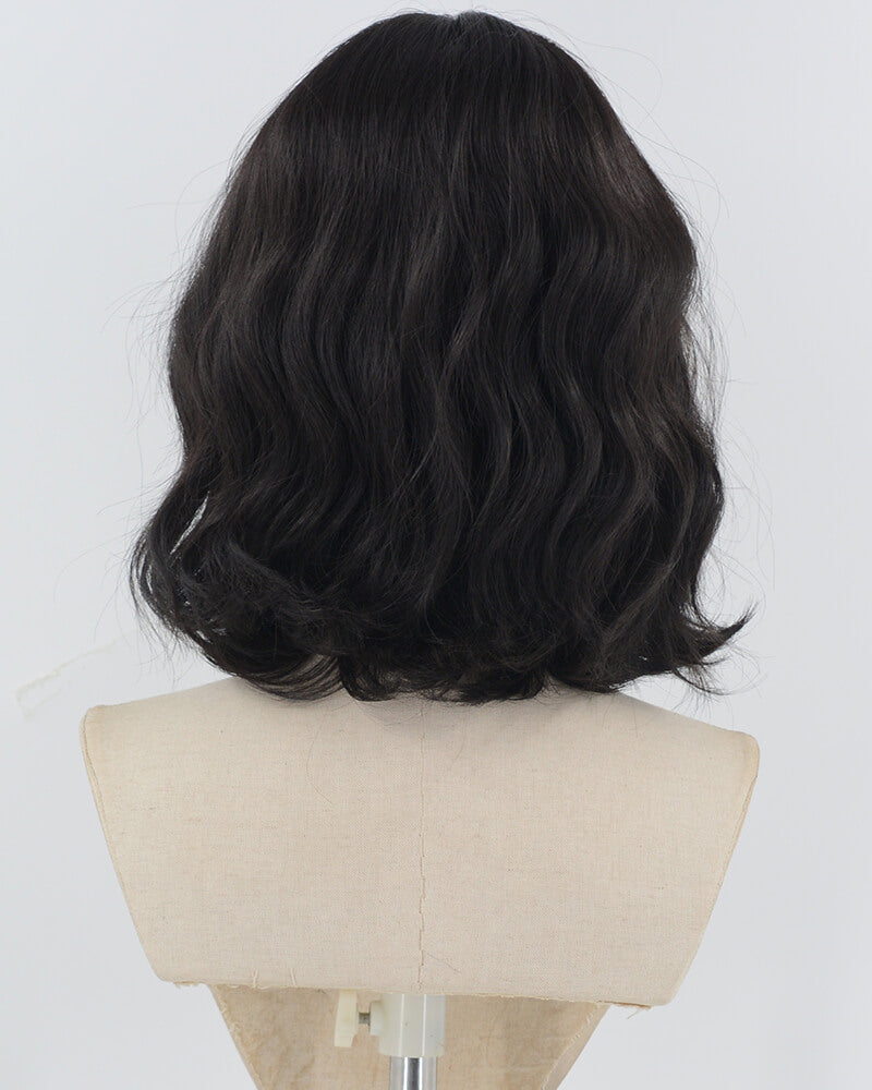 Silver Grey Black Short Synthetic Wig HW696