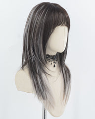 Black Grey Synthetic Wig HW748