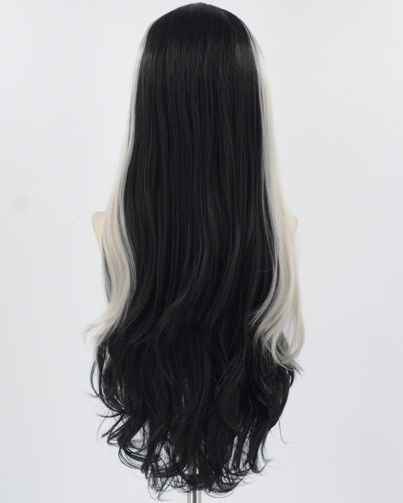 Black Ombre Grey Synthetic Lace Front Wig WW787