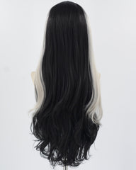 Black Ombre Grey Synthetic Lace Front Wig WW787