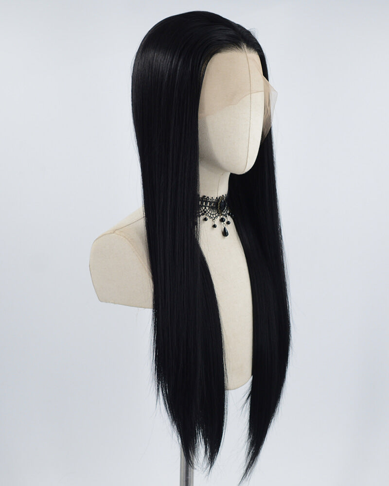13*6 Black Straight Synthetic Lace Front Wig WW551