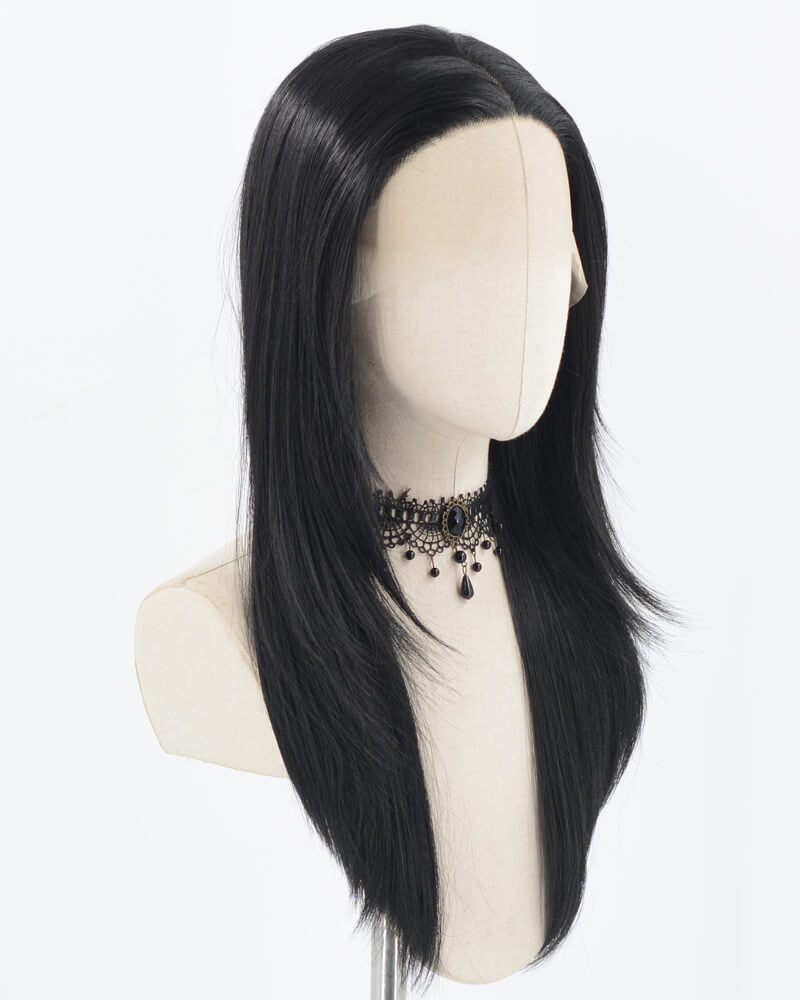 Black Straight Synthetic Lace Front Wig WT263