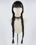 Long Black Braid Synthetic Wig HW351