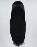 Straight Natural Black Long Synthetic Lace Front Wig WT001