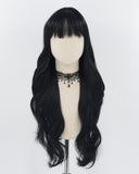 Long Wavy Black Synthetic Wig HW480