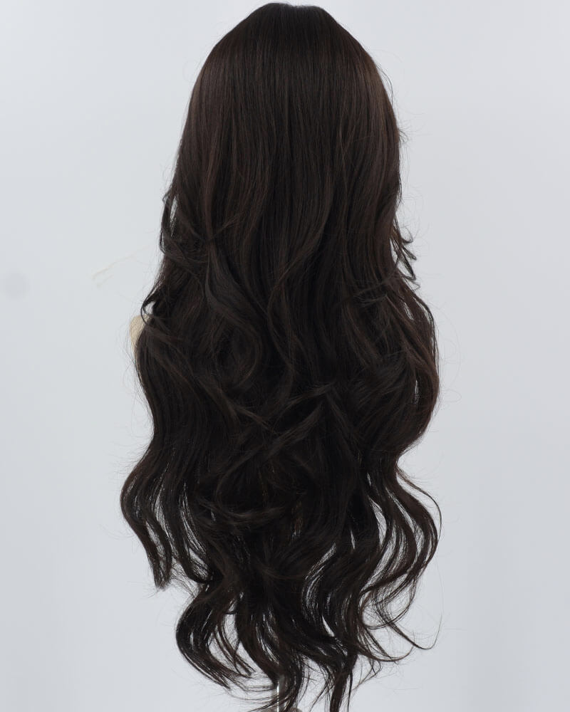 Black Long Wavy Synthetic Wig HW630