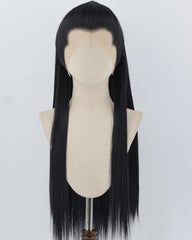Black Straight Synthetic Lace Front Men's Wig MW056
