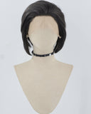 Grey Black Short Synthetic Lace Front Men's Wig MW031