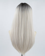 Black Ombre Silver Synthetic Wig HW242