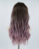 Brown Ombre Purple Synthetic Wig HW241
