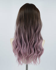 Brown Ombre Purple Synthetic Wig HW241