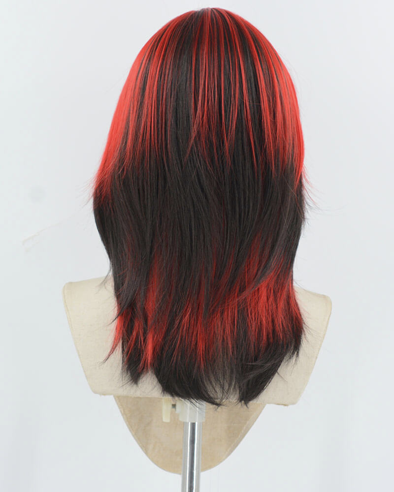 Black Red Synthetic Wig HW758