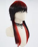 Red Ombre Black Synthetic Wig HW438
