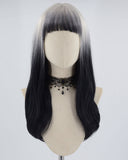 Black Ombre Grey Synthetic Wig HW338